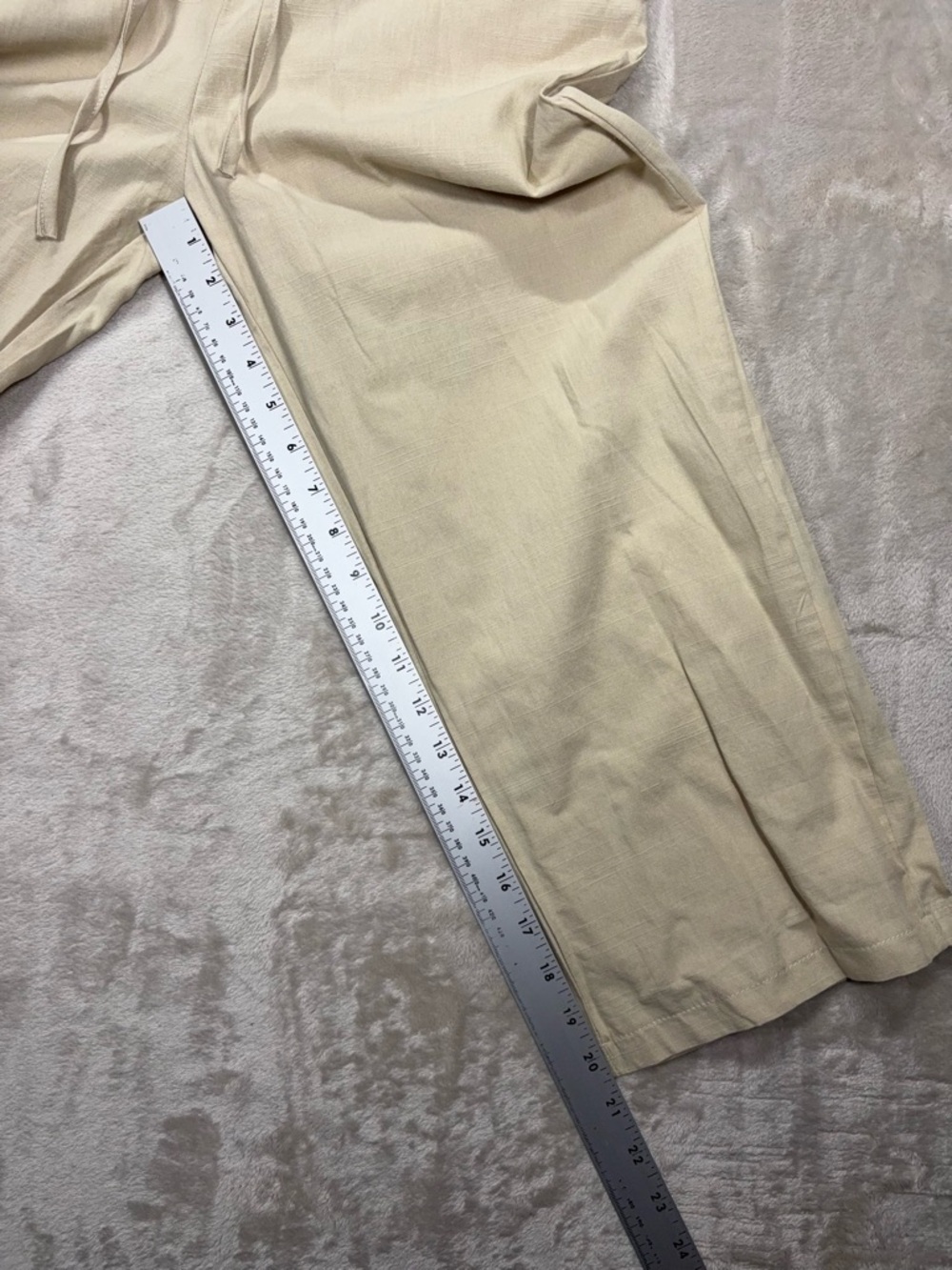 Cherrykoko Beige Lace Collar Jumpsuit Wide Leg Tie Waist Romper - Picture 8 of 14